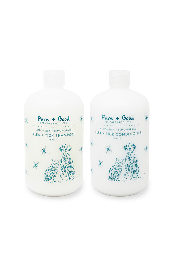 Pure + Good Pet Flea + Tick Shampoo & Conditioner Set