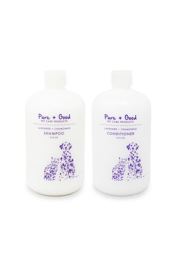 Pure + Good Pet Lavender + Chamomile Shampoo & Conditioner Set