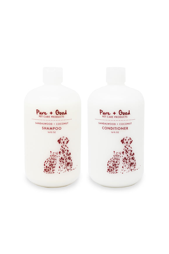 Pure + Good Pet Sandalwood + Coconut Shampoo & Conditioner set