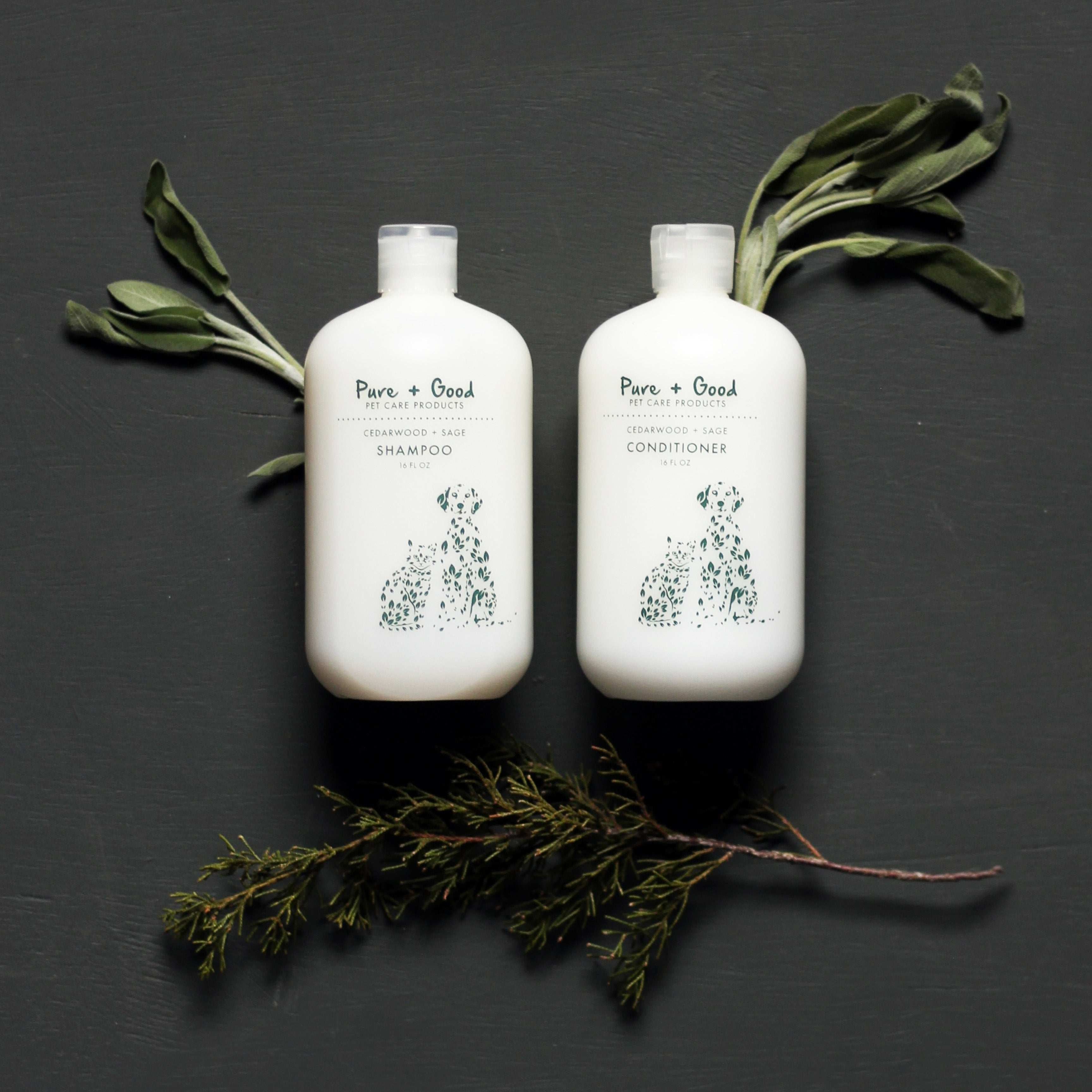 Cedarwood + Sage Shampoo & Conditioner Set – Pure and Good